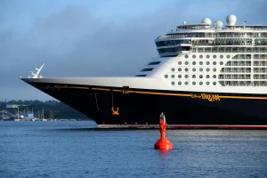 Luxury cruise ship Disney Dream at sea for travel vacations and leisure.