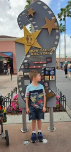 How tall are you at Flying E Travel amusement park attraction.
